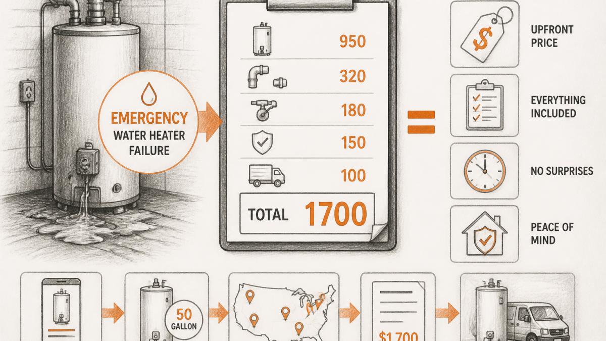 Upfront Pricing for Emergency Water Heater Failure