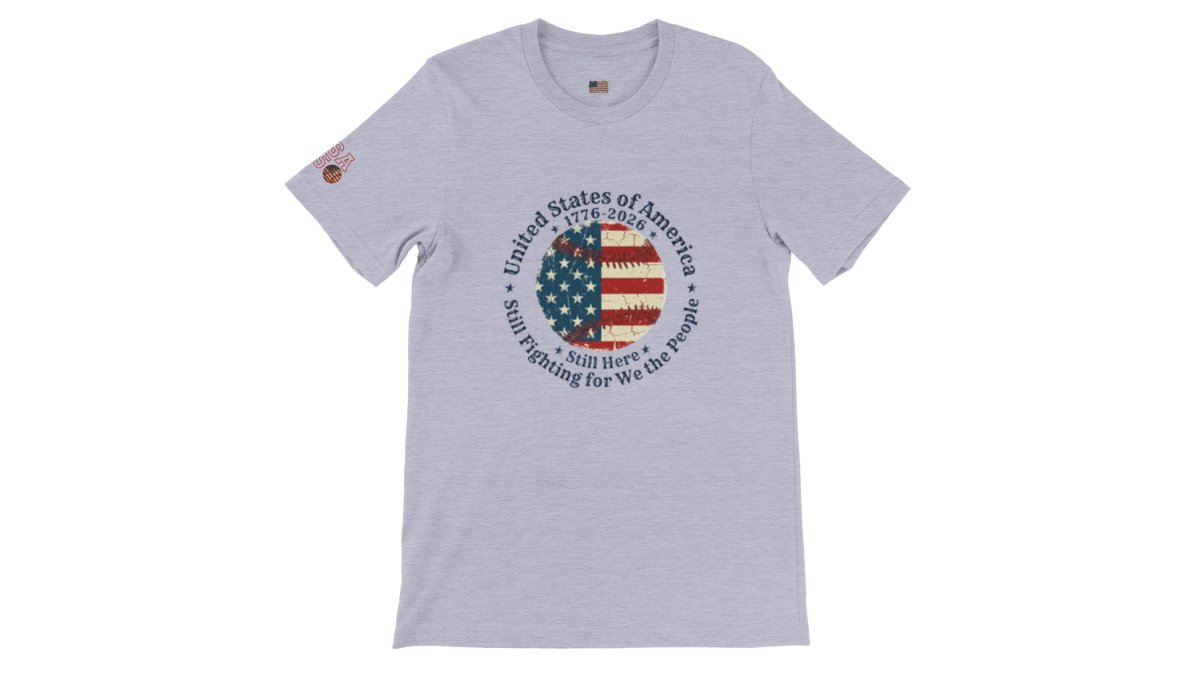 USA 250 We the People Baseball /Softball Patriotic T-shirt