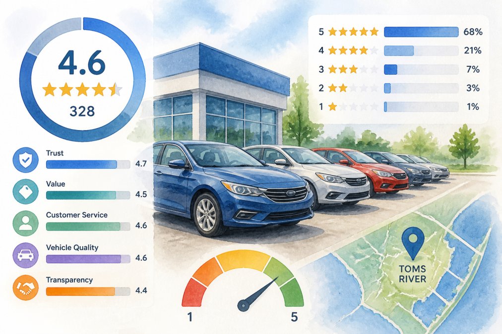 Used Car Dealer Ratings in Toms River: 2026 Guide
