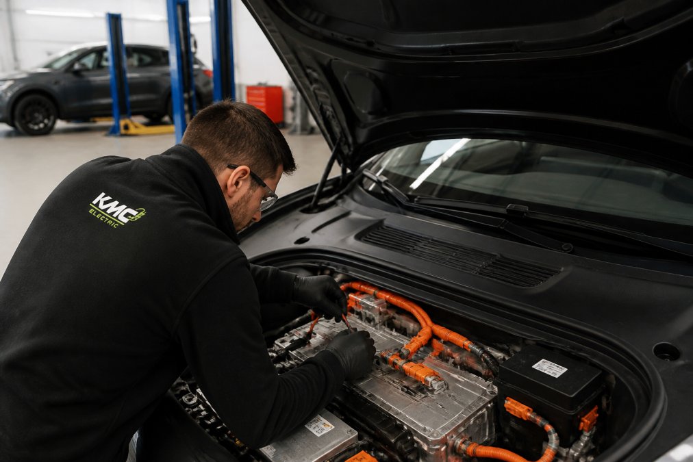 Professional illustration showing Professional, Tesla for used tesla inspection service