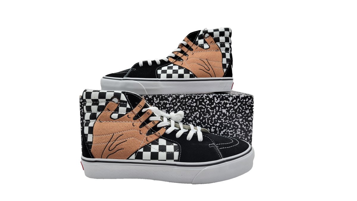 Vans Sk8Hi Vr3 Lx Shoes Mens Size 11 Checkerboard Potato Hand Vault EcoCush NWT