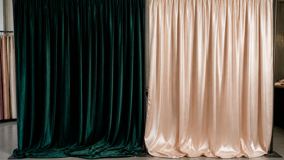Velvet vs Satin Drapes for Luxury Events