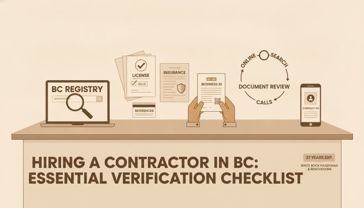 Professional illustration showing verify contractor license