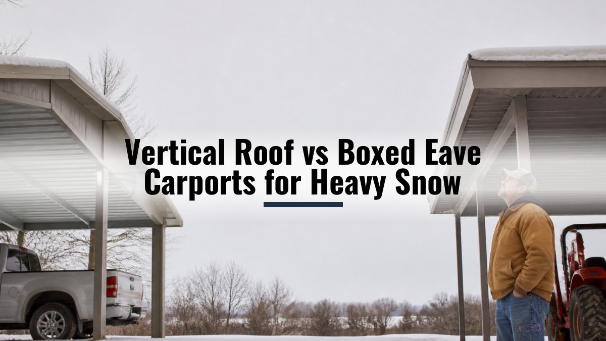 Vertical Roof vs Boxed Eave Carports for Heavy Snow