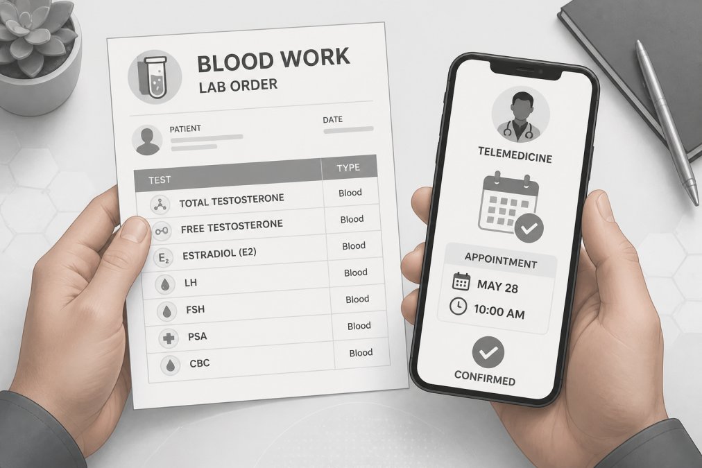 Step-by-step visual guide for virtual trt clinic