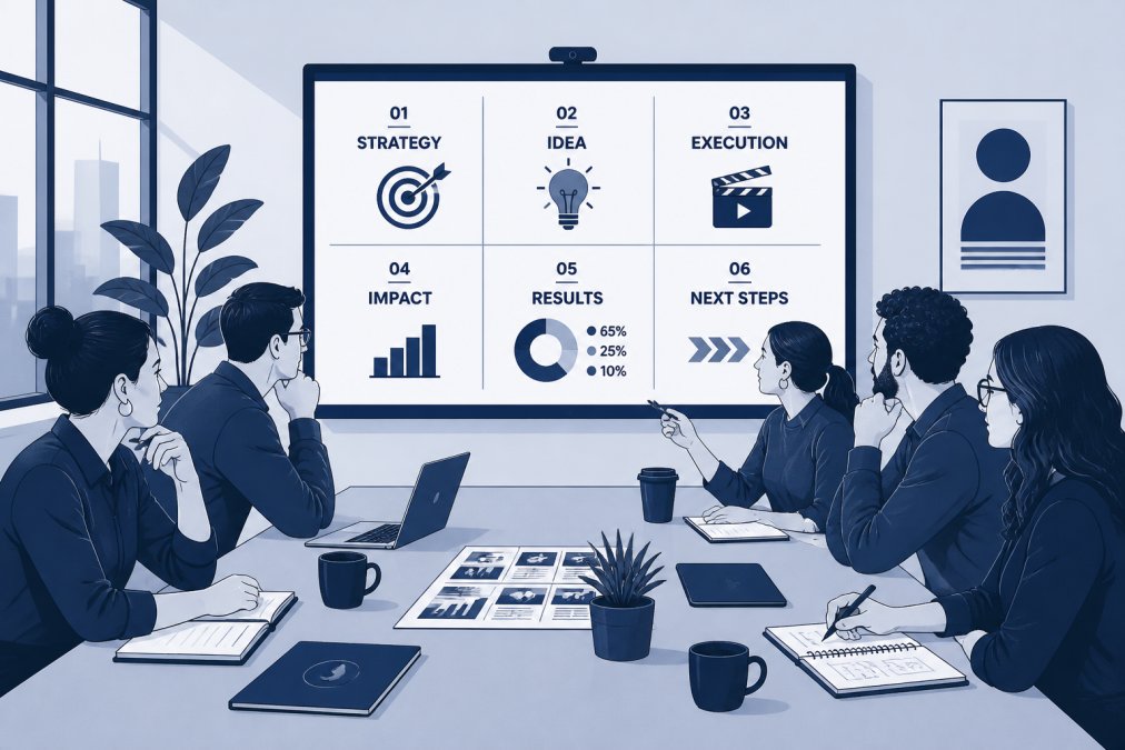 Best practices diagram for visual impact agency decks
