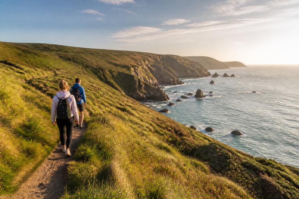 Professional illustration showing Dramatic, South West Coast Path for walking the south west coast path