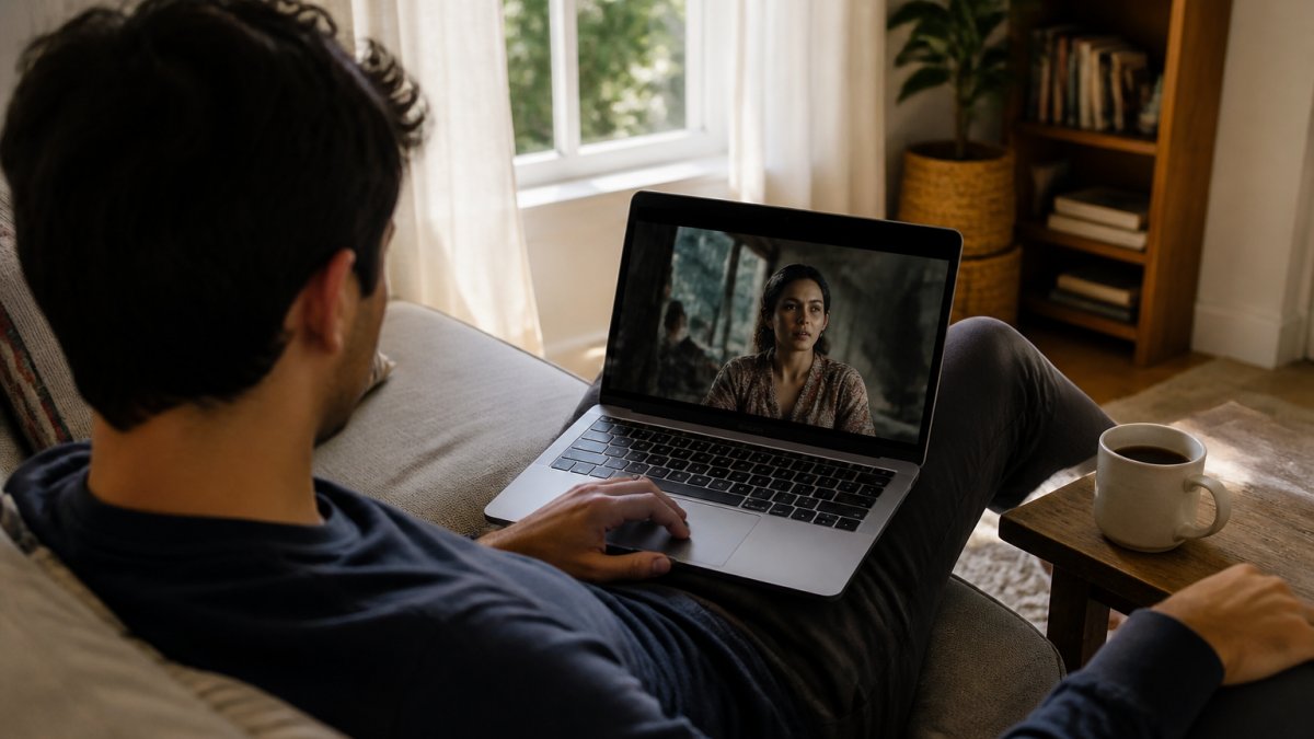 Diagram illustrating how to stream international cinema without geoblocking from the comfort of your home couch.