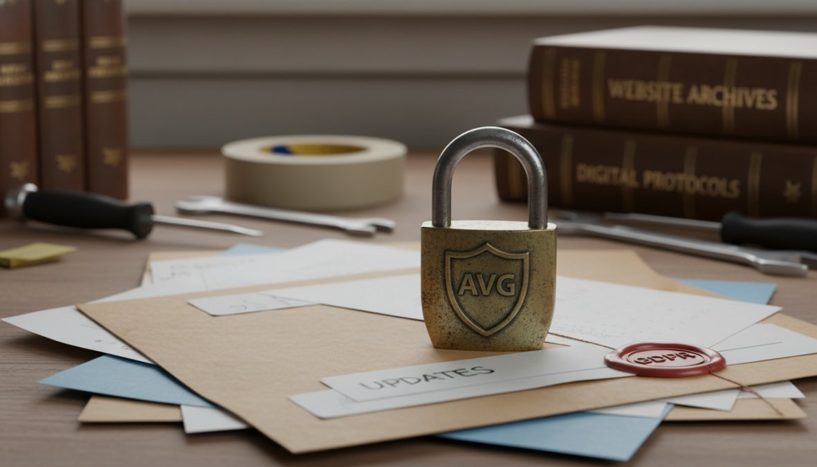 Close-up van een persoon die typt op een laptop, met een zichtbaar slotpictogram op het scherm en een groene SSL-indicator in de browser, in een modern thuiskantoor met zachte achtergrondverlichting