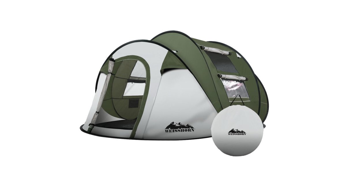 Weisshorn Instant Up Camping Tent 4-5 Person Pop up Tents Family Hiking Beach Dome