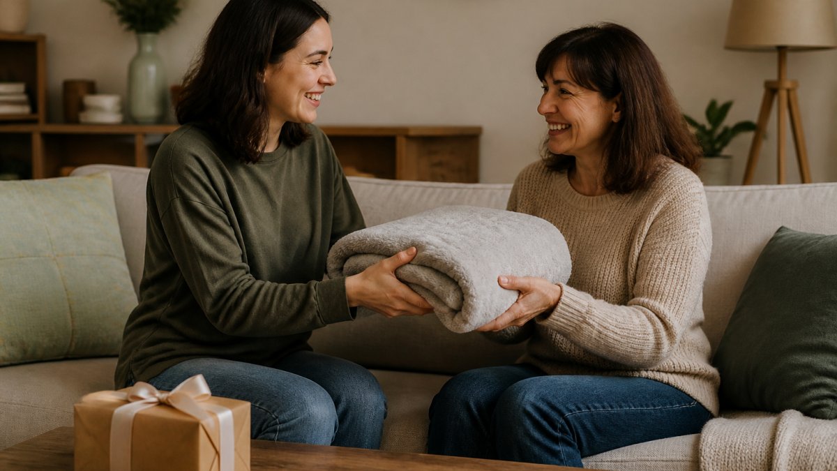 Diagram illustrating a step-by-step process for selecting meaningful keepsake gifts for parents