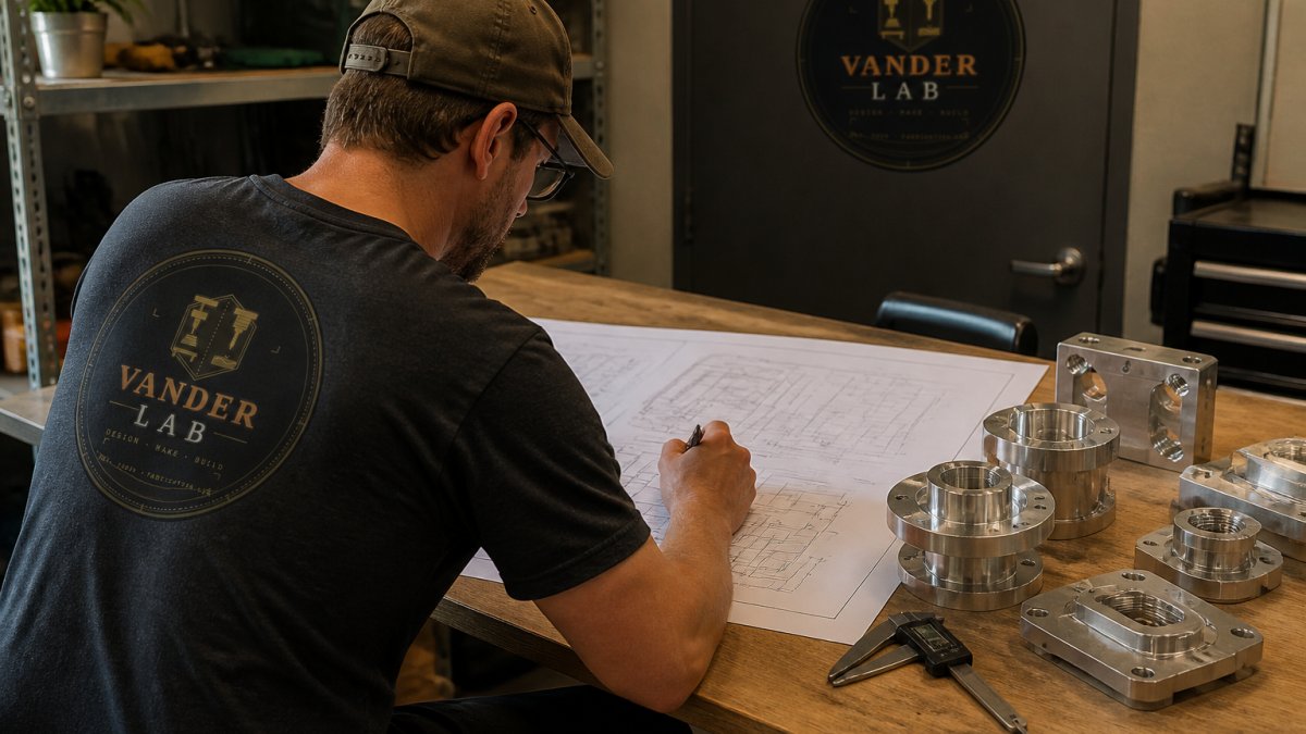 Designer working on a 3D model at a workstation, a common setup for CAD software startups.
