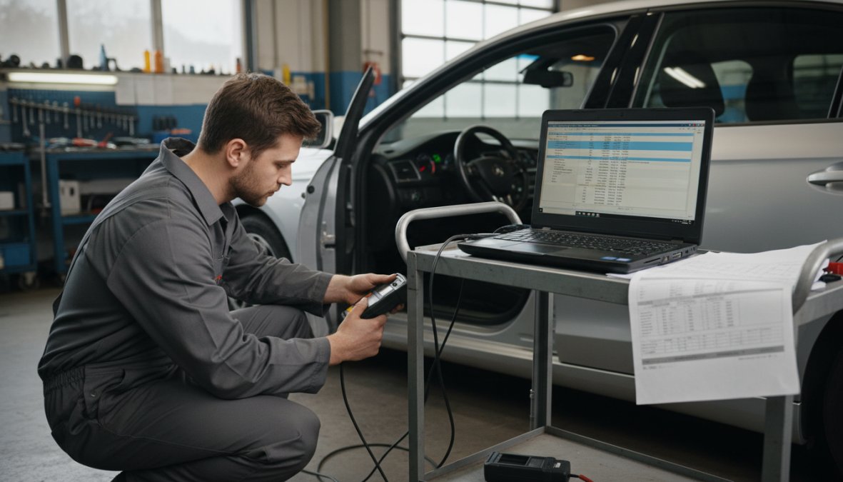 Professional illustration showing OBD for what does a car diagnostic report show