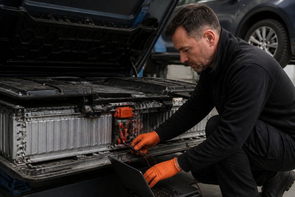Professional illustration showing Experienced for EV battery fails