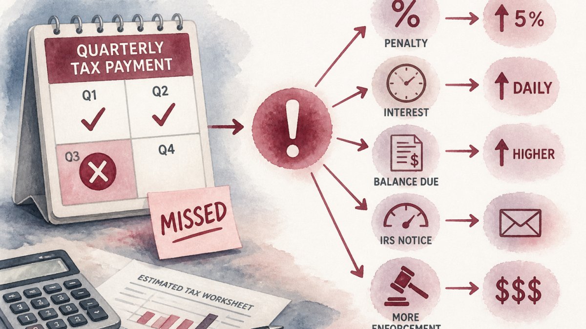 What Happens If You Miss a Quarterly Tax Payment
