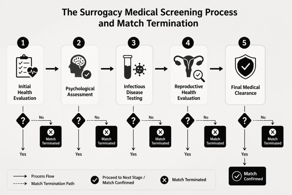 Professional illustration showing surrogacy match fails