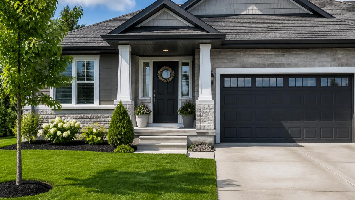 Well-maintained front entrance with fresh landscaping to help your house sell fast in any market.