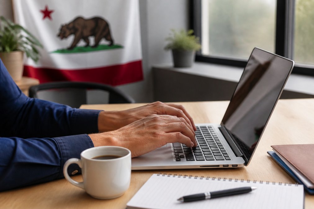 Step-by-step visual guide for California for statement of information