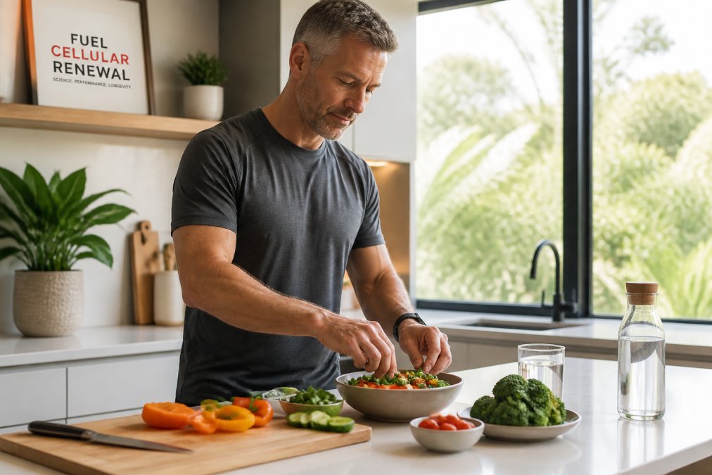 Step-by-step visual guide for adult and mid- and s concepts for autophagy nutrition