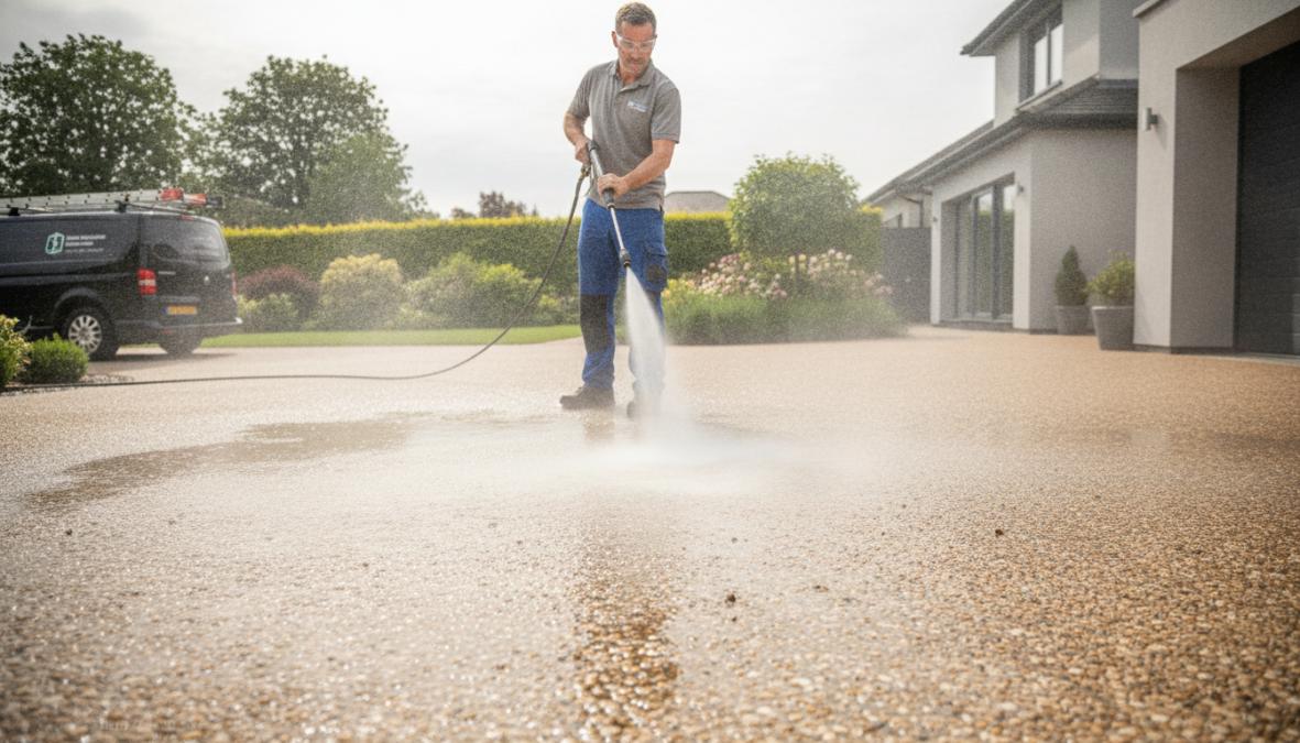 Professional illustration showing Professional for what is resin bound aggregate