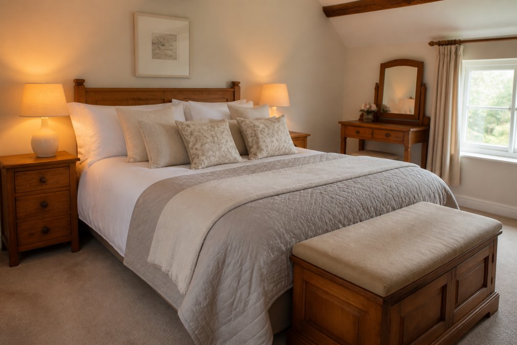 Professional illustration showing Inviting for 5-star holiday cottage
