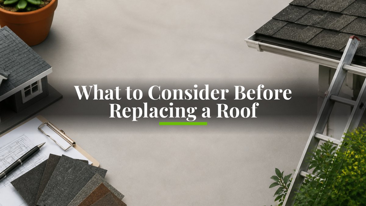 What to Consider Before Replacing a Roof