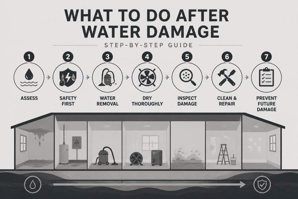 What to Do After Water Damage: Step-by-Step Guide