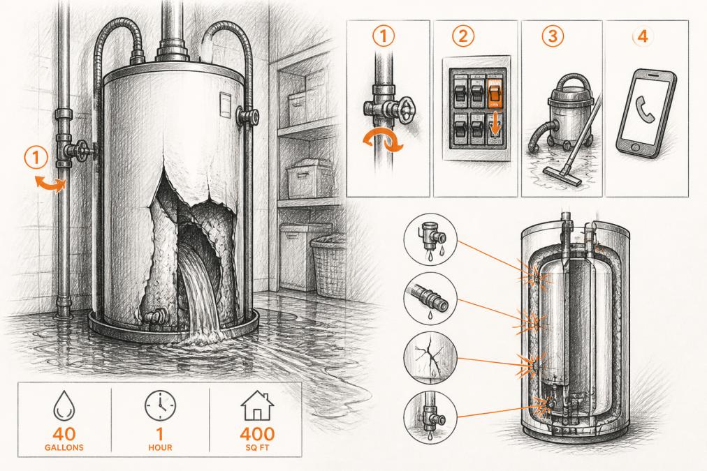 What to Do When a Water Heater Bursts: 2026 Guide