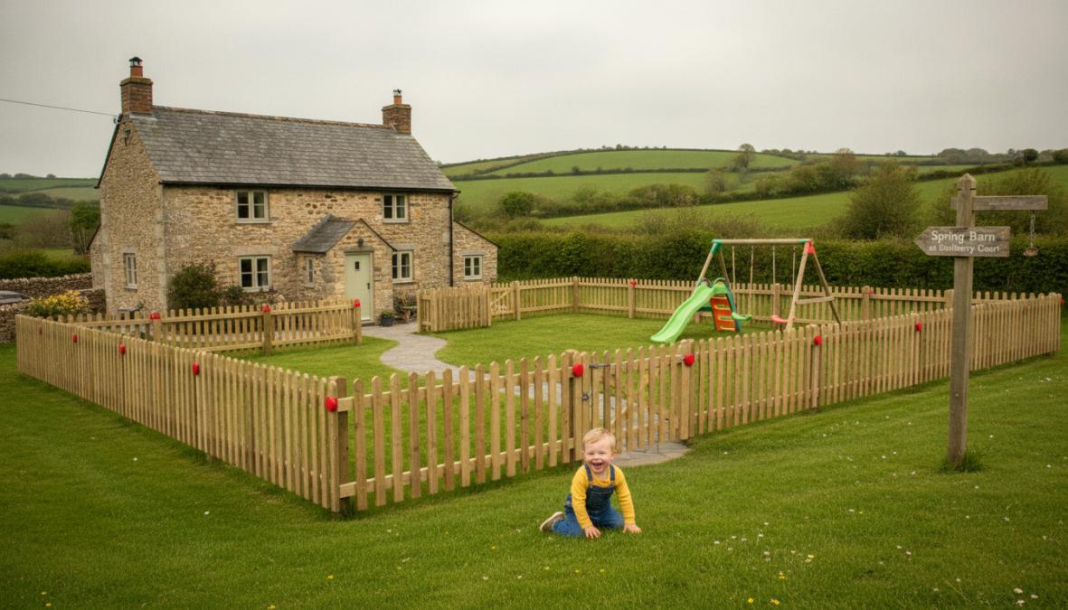 Professional illustration showing toddler-friendly cottages