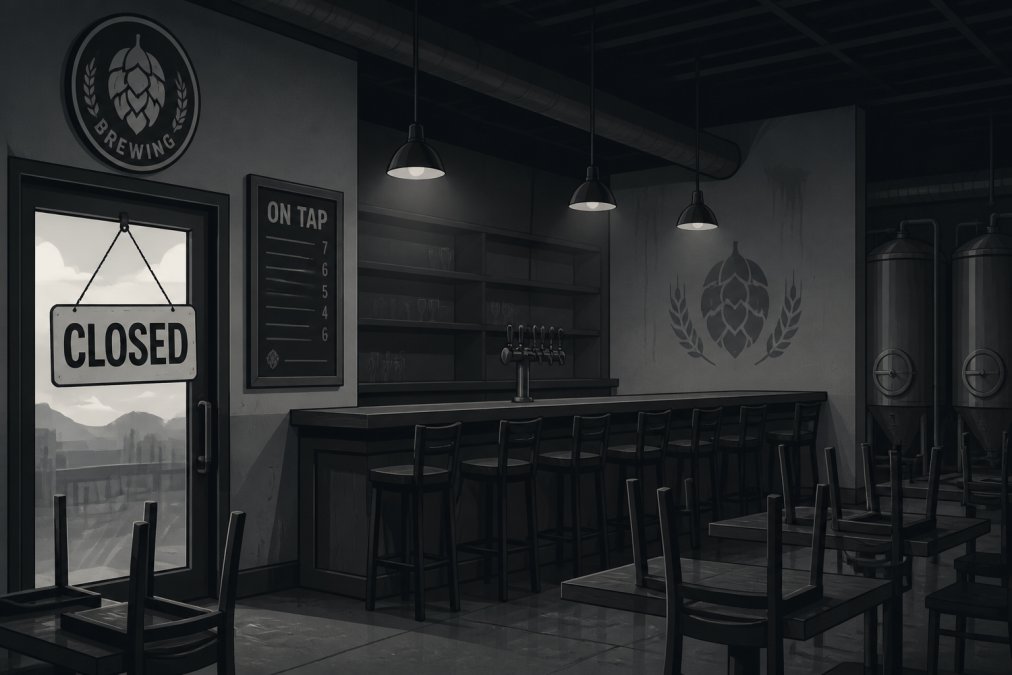 Professional illustration showing Empty for Where did all the breweries go?