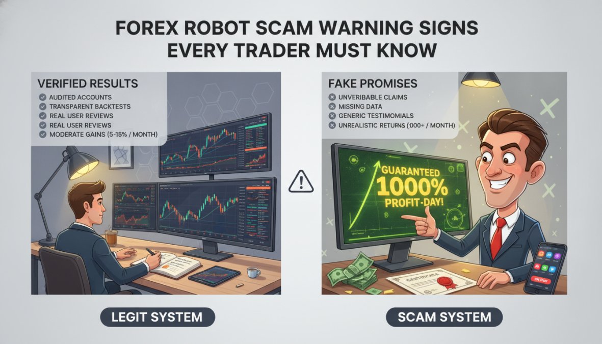 A trader sitting at a desk with multiple monitors displaying [MT5 trading](/mt5-trading-systems-vs-manual-trading/) charts, looking cautiously at the screen with a notepad of handwritten notes beside them, in a focused home office setting with warm lamp lighting