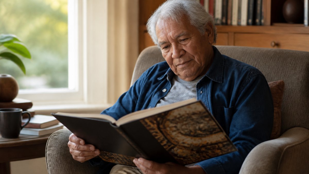 Infographic illustrating the process of reconnecting with cultural history through reading and reflection.