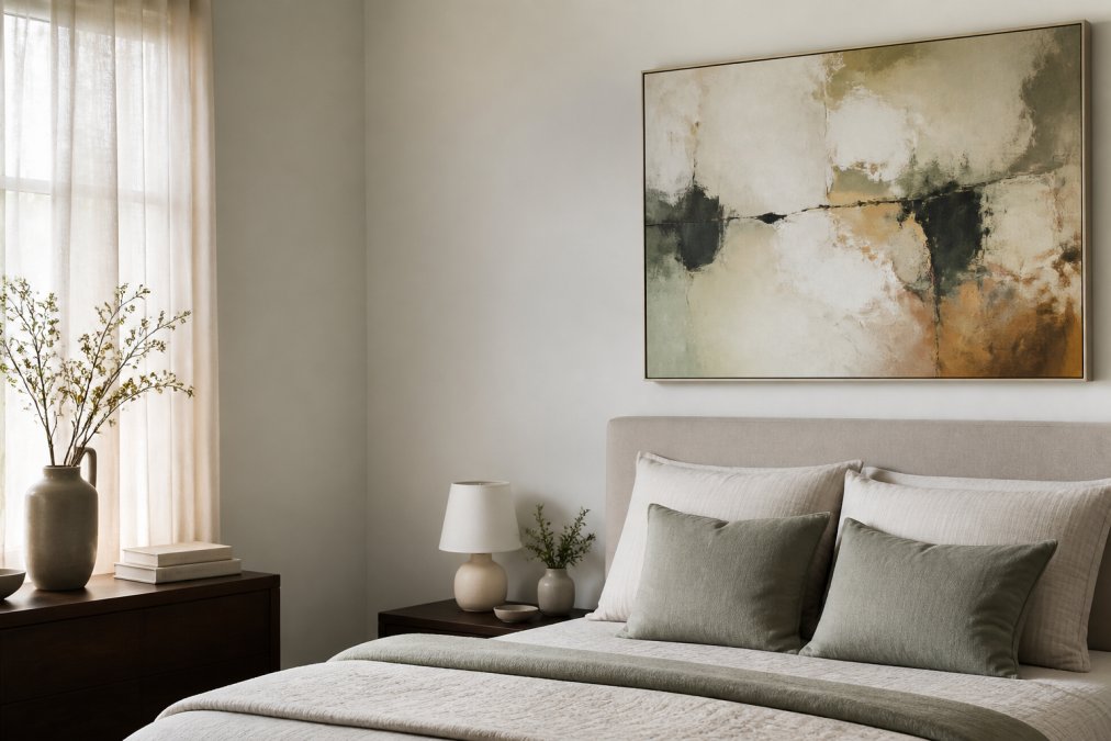 Why Abstract Art Promotes Peace and Calm in Bedrooms