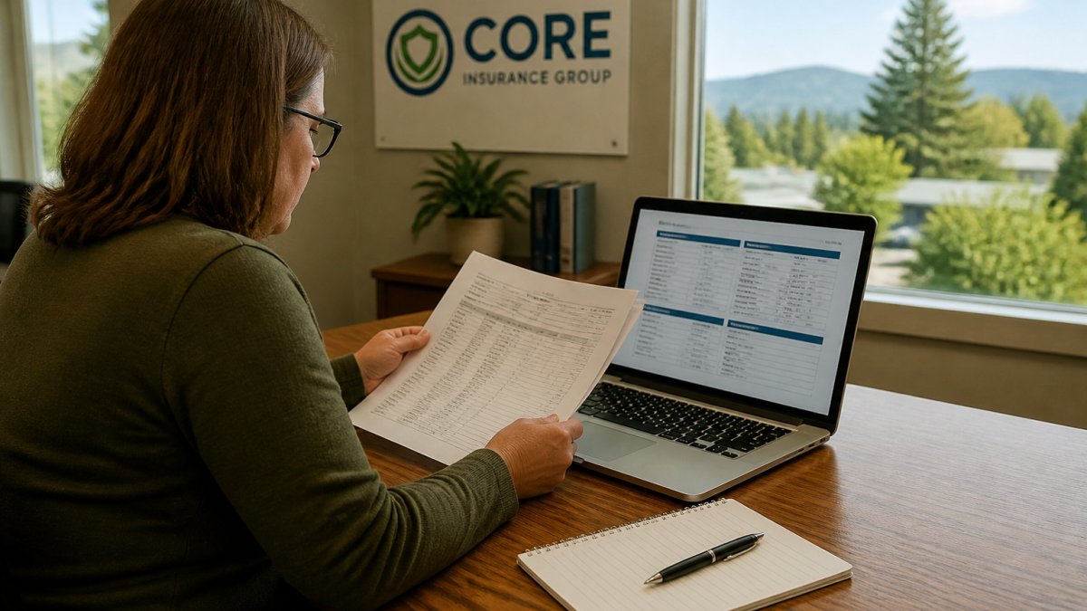 Infographic showing a step-by-step process to lower car insurance high in Oregon by comparing quotes.