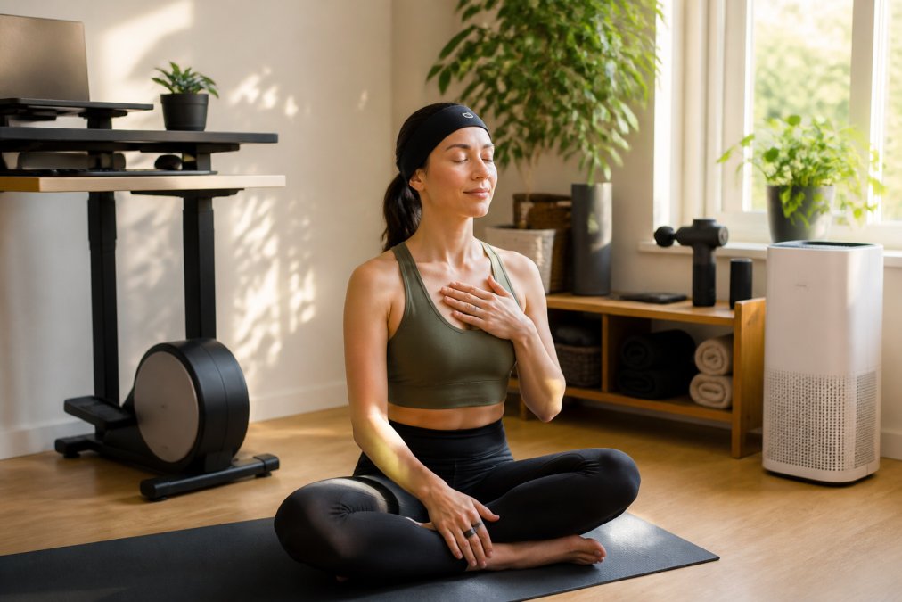 Professional illustration showing Person for curated wellness equipment