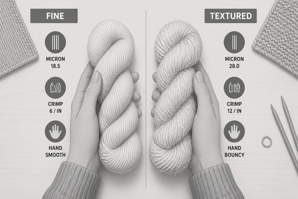 Comparison of fine and lofty locally sourced wool textures for fiber quality assessment