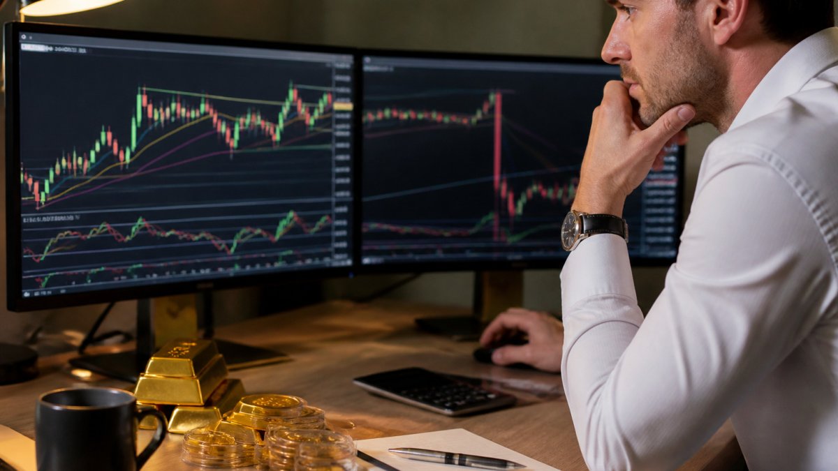 Infographic showing how gold trading bots react to market volatility and economic news price gaps