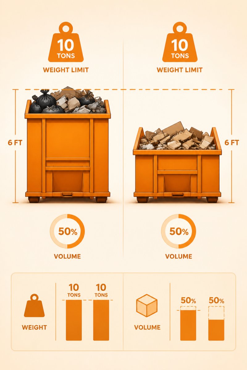 Why Dumpsters Are Hauled Half Empty: Weight Limits