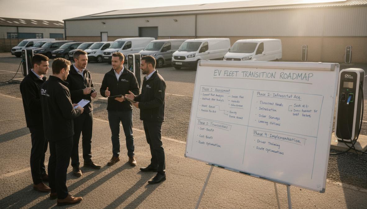 Professional illustration showing why electric fleet transition is necessary for SMEs