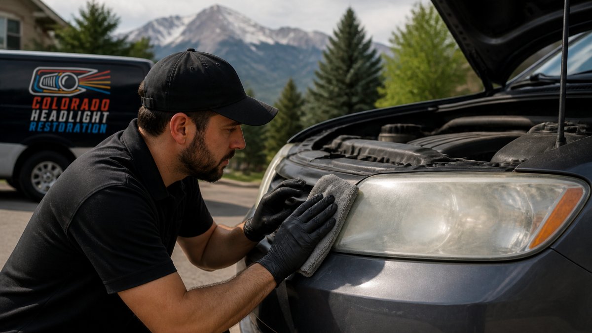 Illustration for Why Headlights Get Cloudy in Colorado