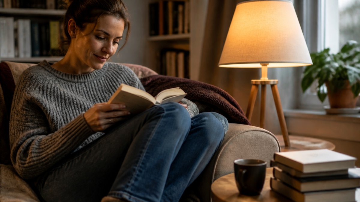 Infographic visualizing the benefits of reading books from independent publishers for cozy home readers