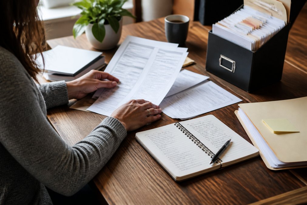 Process flow for organizing documents to resolve insurance claim communication delays effectively.