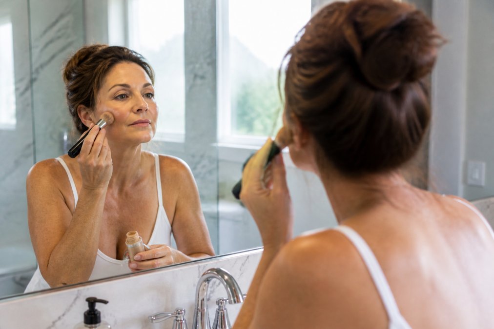 Step-by-step guide for applying makeup with skincare benefits to achieve a radiant complexion
