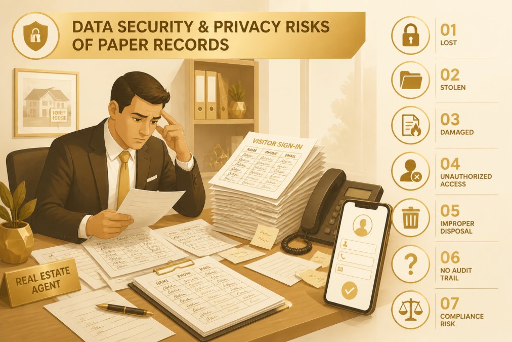 Security features diagram for paper sign-in sheets fail