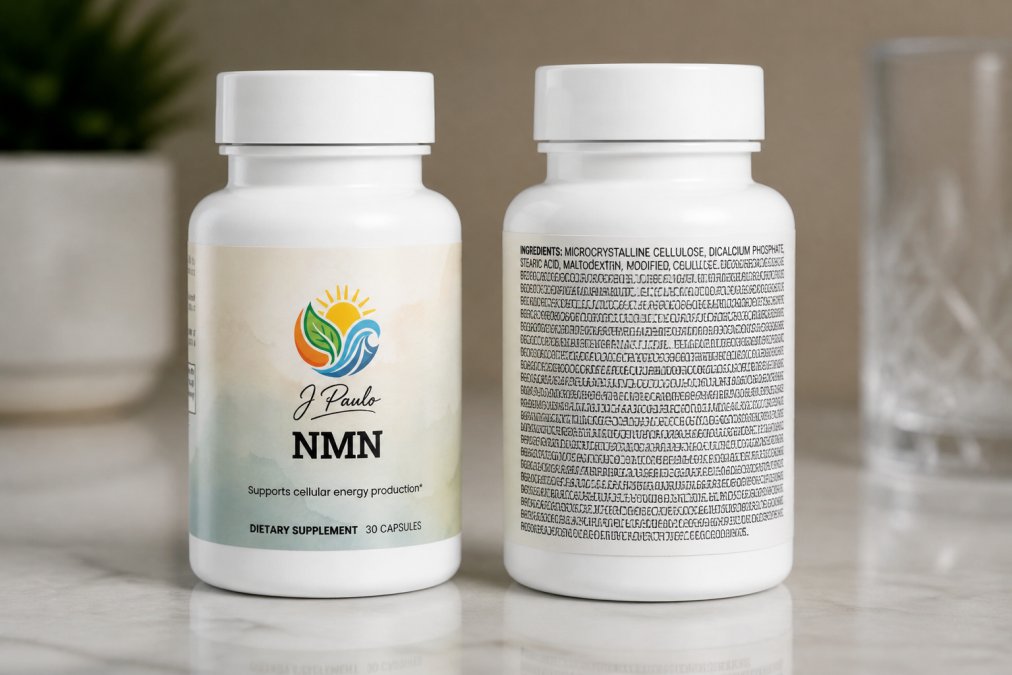Close-up of a premium supplement bottle with a short, readable ingredient list next to a budget supplement bottle with dense, small-print ingredient text listing multiple artificial additives