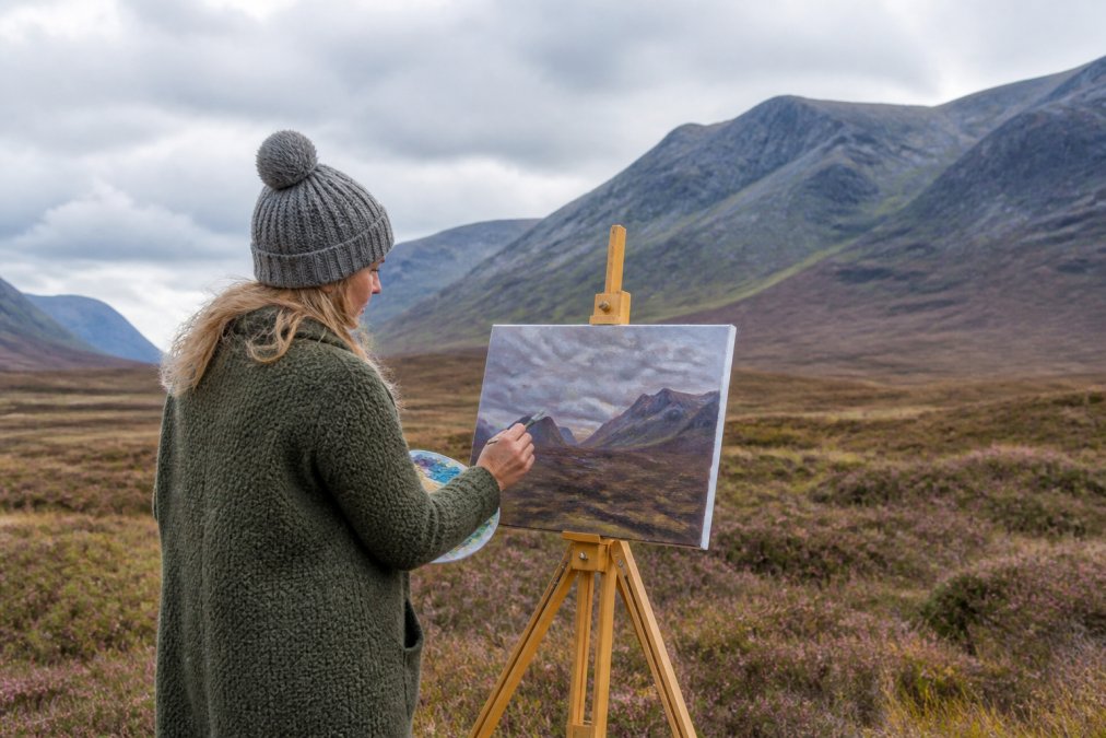Professional illustration showing A Highland, Scottish for independent Scottish artists