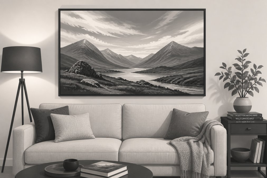 Professional illustration showing independent Scottish artists