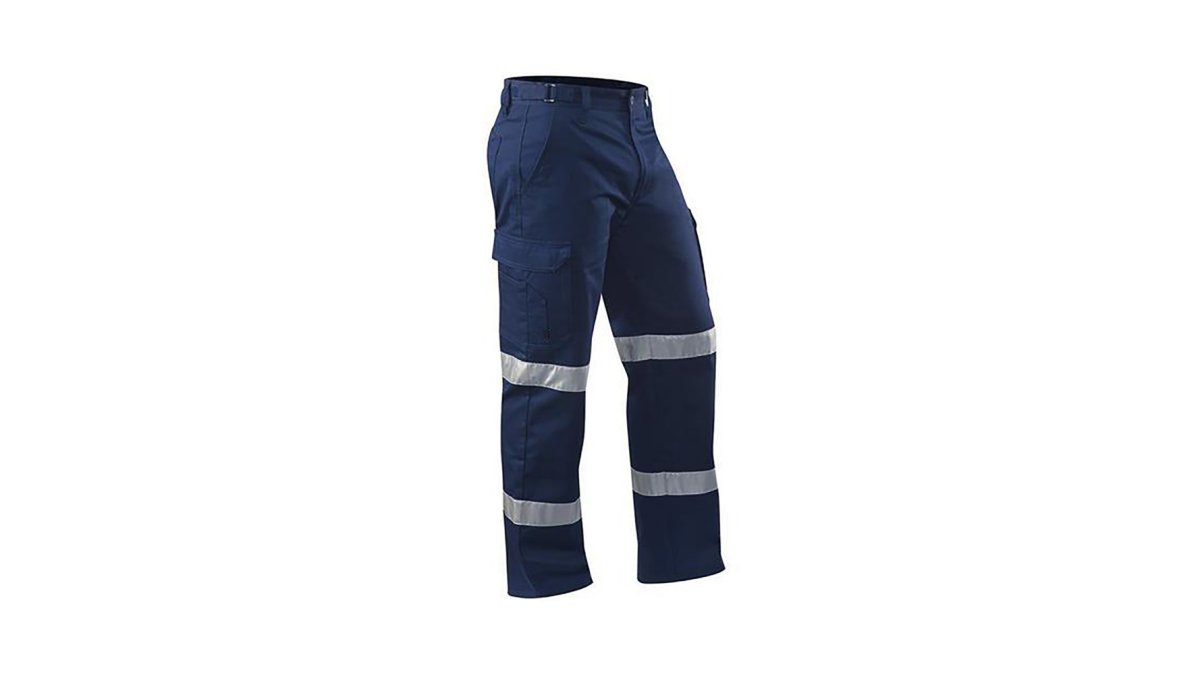 Work Pants Long Mens Double Tape Navy
