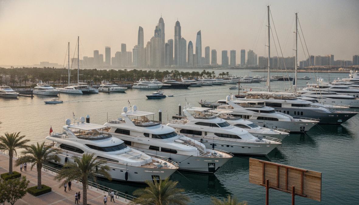 Professional illustration showing Luxury, Dubai for yachts for sale in UAE