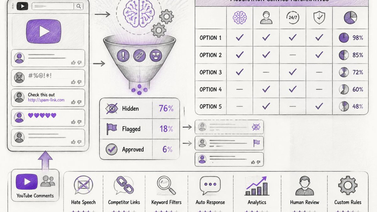 YouTube Comment Moderation Services: Top Alternatives